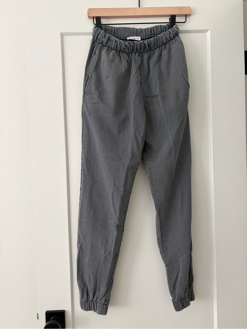 Grey Cotton Joggers with elastic waist Size XS, Mango, New without tag - Picture 2 of 7